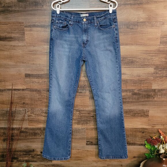 Vtg Levi's Jeans 12 L Bootcut 515 Mid Rise Medium Light Wash Stretch Denim Y2K - Picture 1 of 10